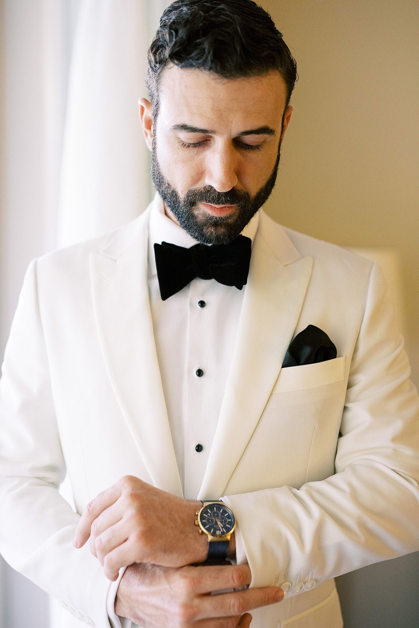 White dinner jacket peak cheap lapel